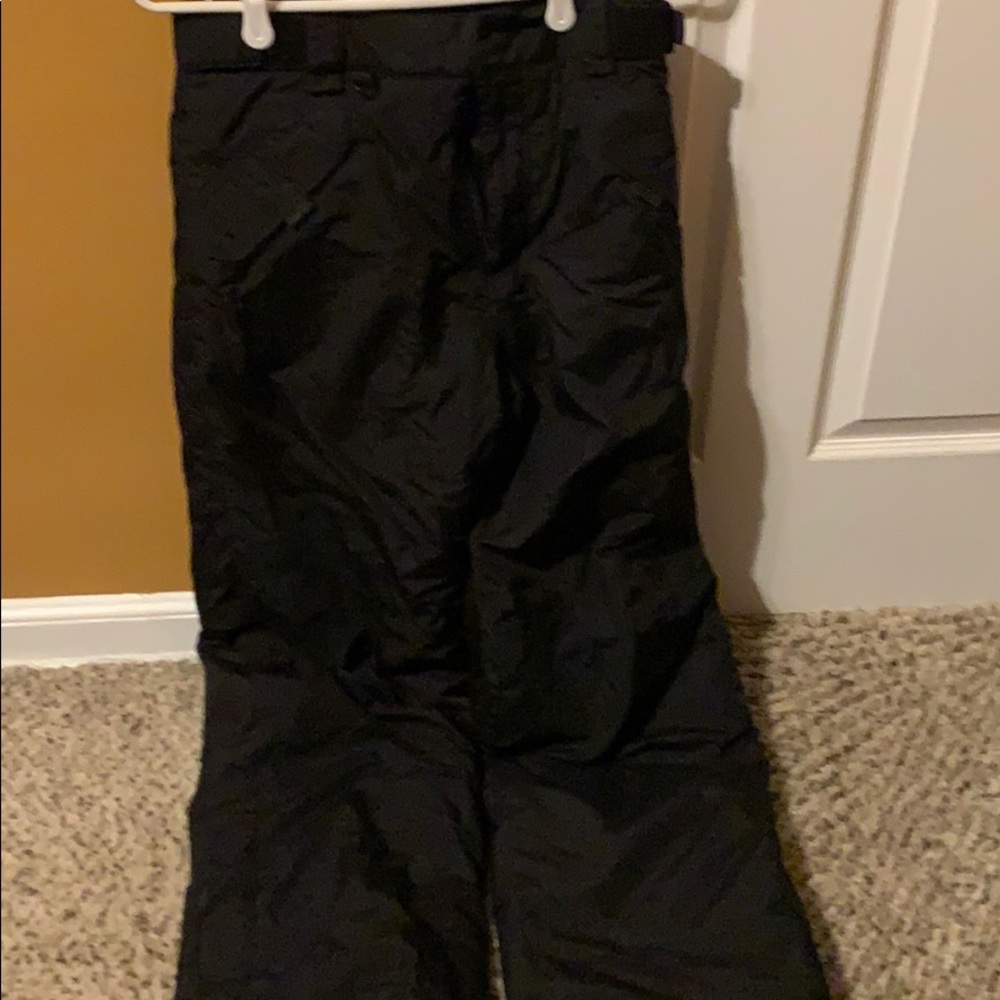 Black waterproof snow pants